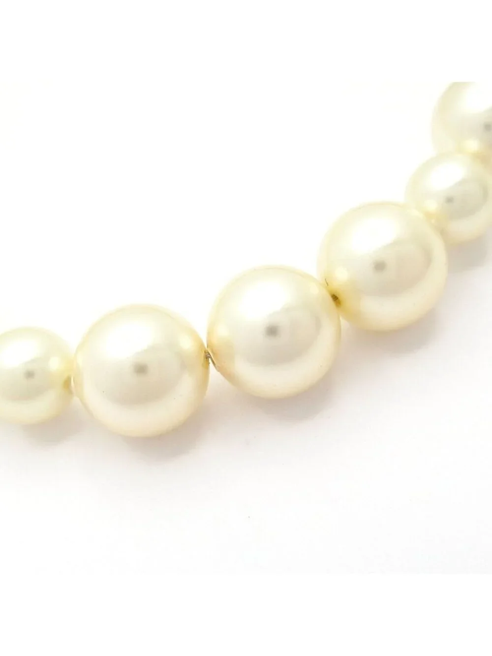 Chanel Bracelet CC Logo Ivory Gold Faux Pearl Rhinestone